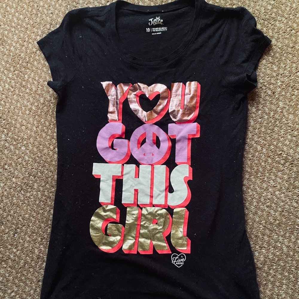 Justice girls shirts 10/12